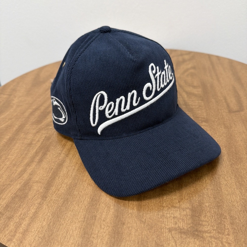47 Brand Hitch Penn State Nittany Lions Corduroy Script Strapback Hat Cap NCAA